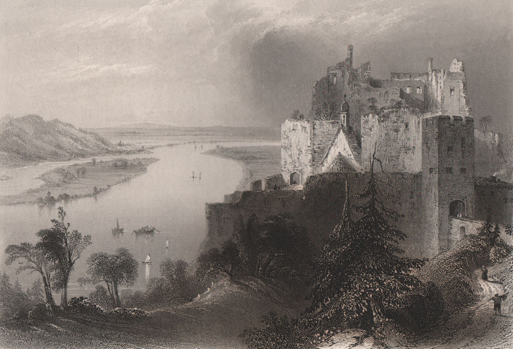 Hilgartsberg, Hofkirchen, Bavaria. Danube Donau. BARTLETT 1840 old print